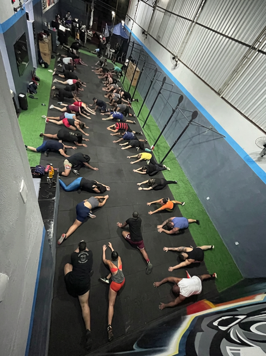 Treino coletivo e energia compartilhada